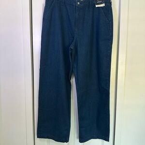 Abercrombie & Fitch Mid Rise Wide Leg Jeans